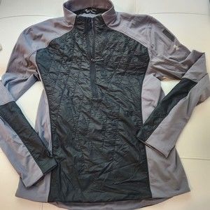 Under Armour Men's Train Run Hybrid 1/2 zip Jacket Black Gray Size Large $115.00